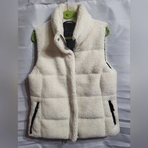 Talbots size lg. Cream color thick fleece vest